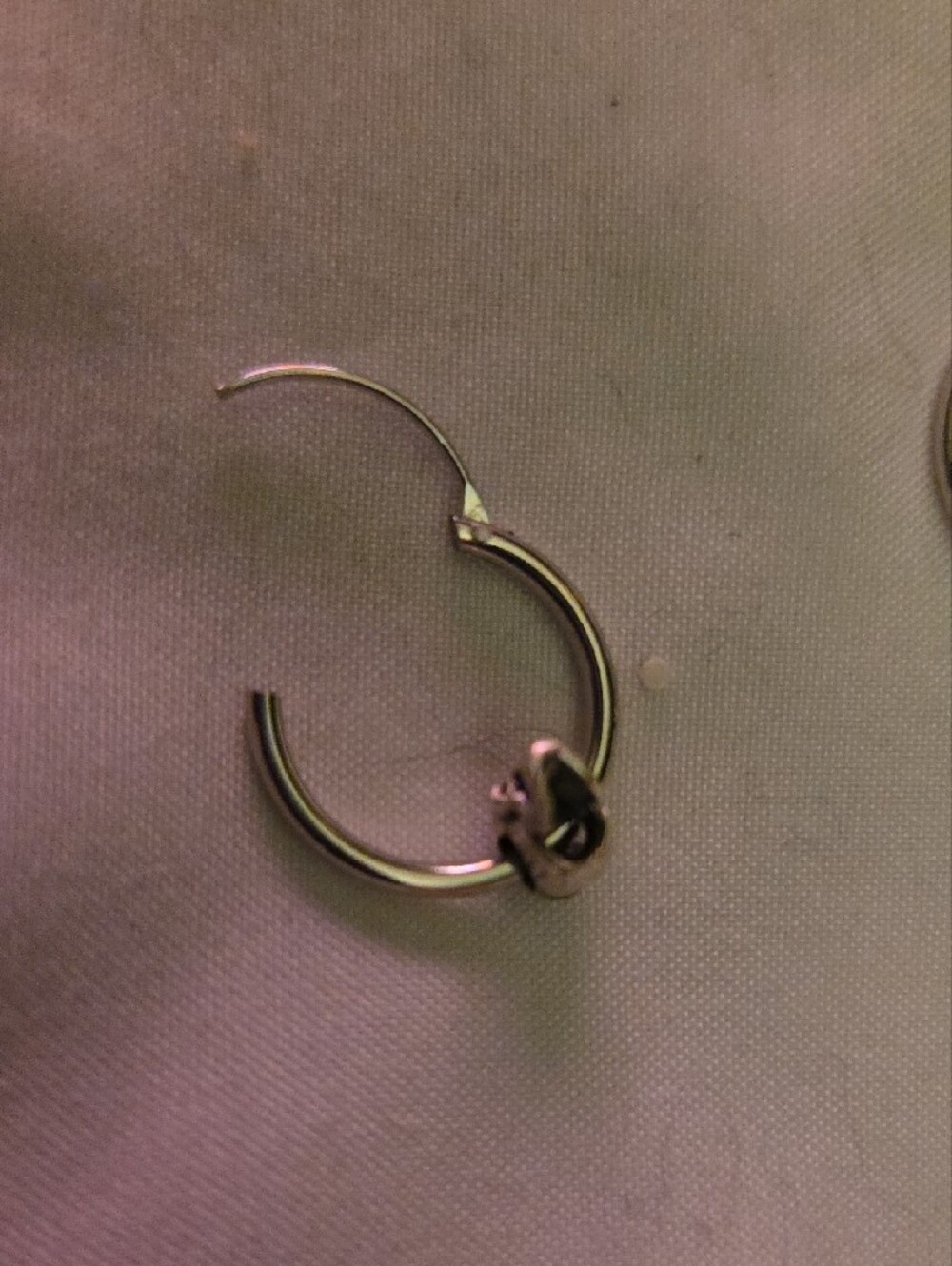 Sterling Silver Skull Hoop Earrings - Women Jewelry - Picture 2 of 5